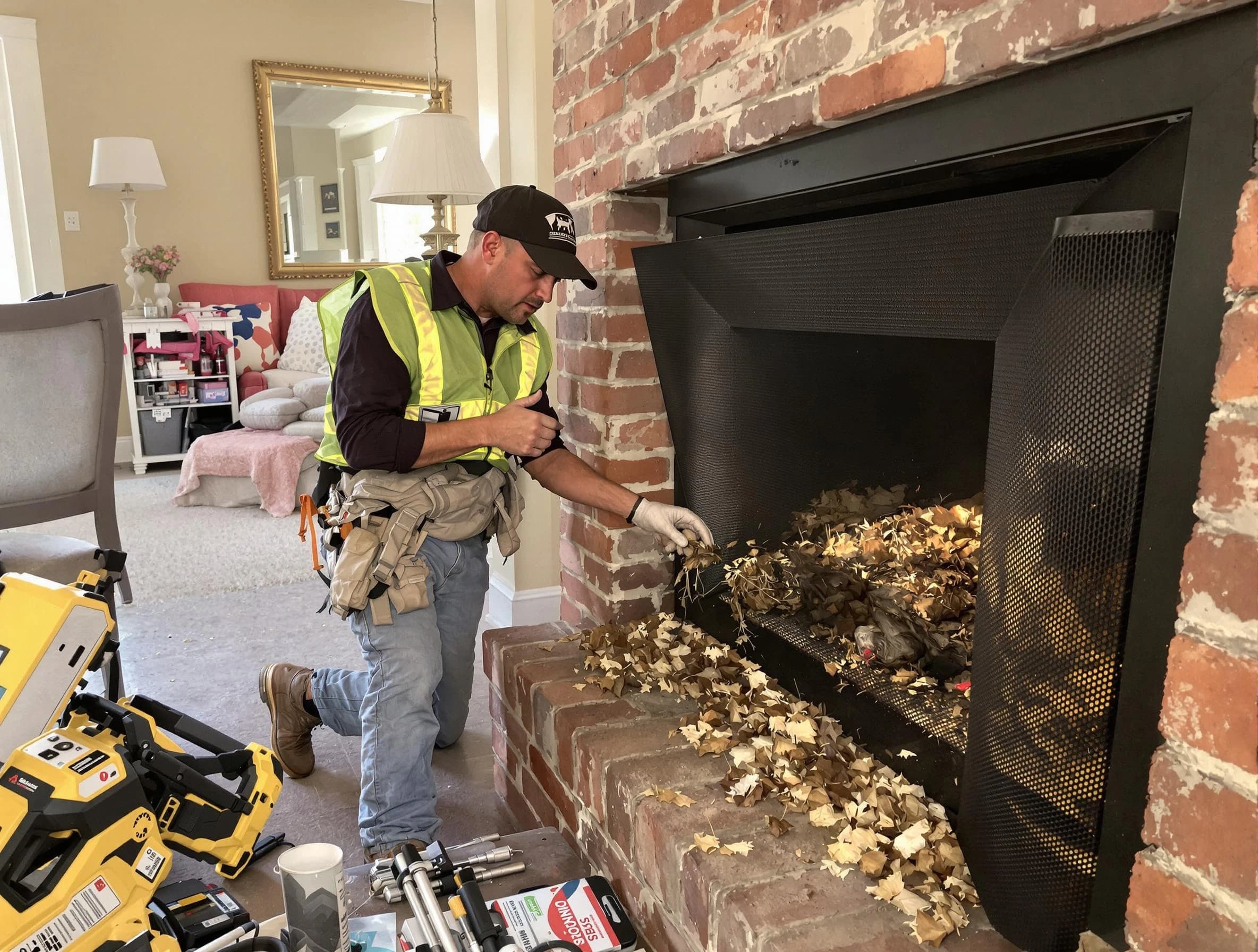Safe screening installation by Bensley Chimney Sweep in Bensley, VA