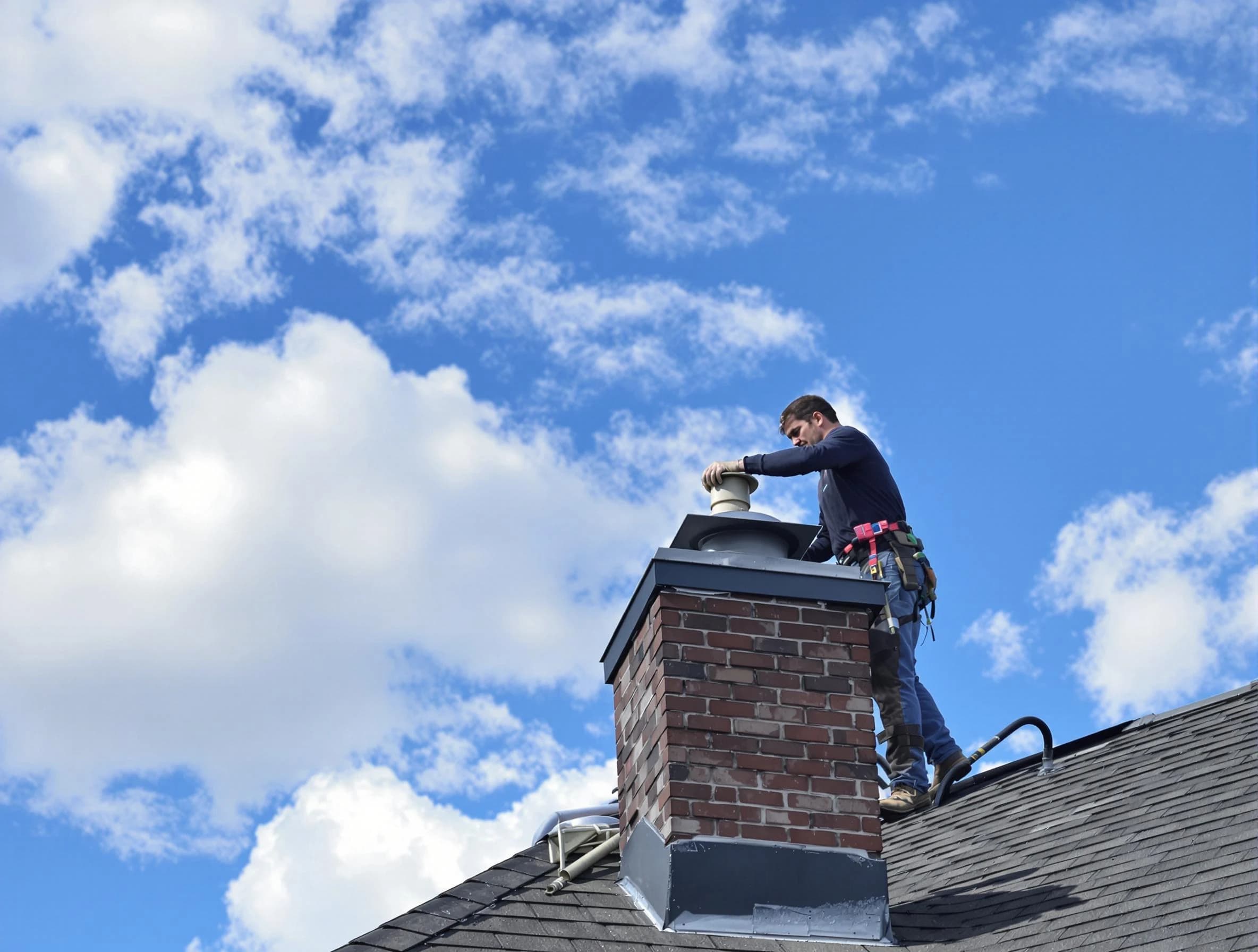 Bensley Chimney Sweep installing a sturdy chimney cap in Bensley, VA