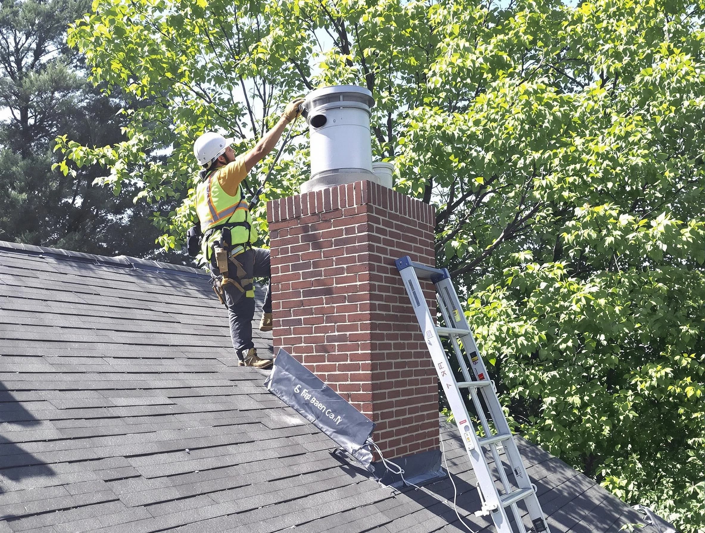 Chimney liner inspection by Bensley Chimney Sweep in Bensley, VA