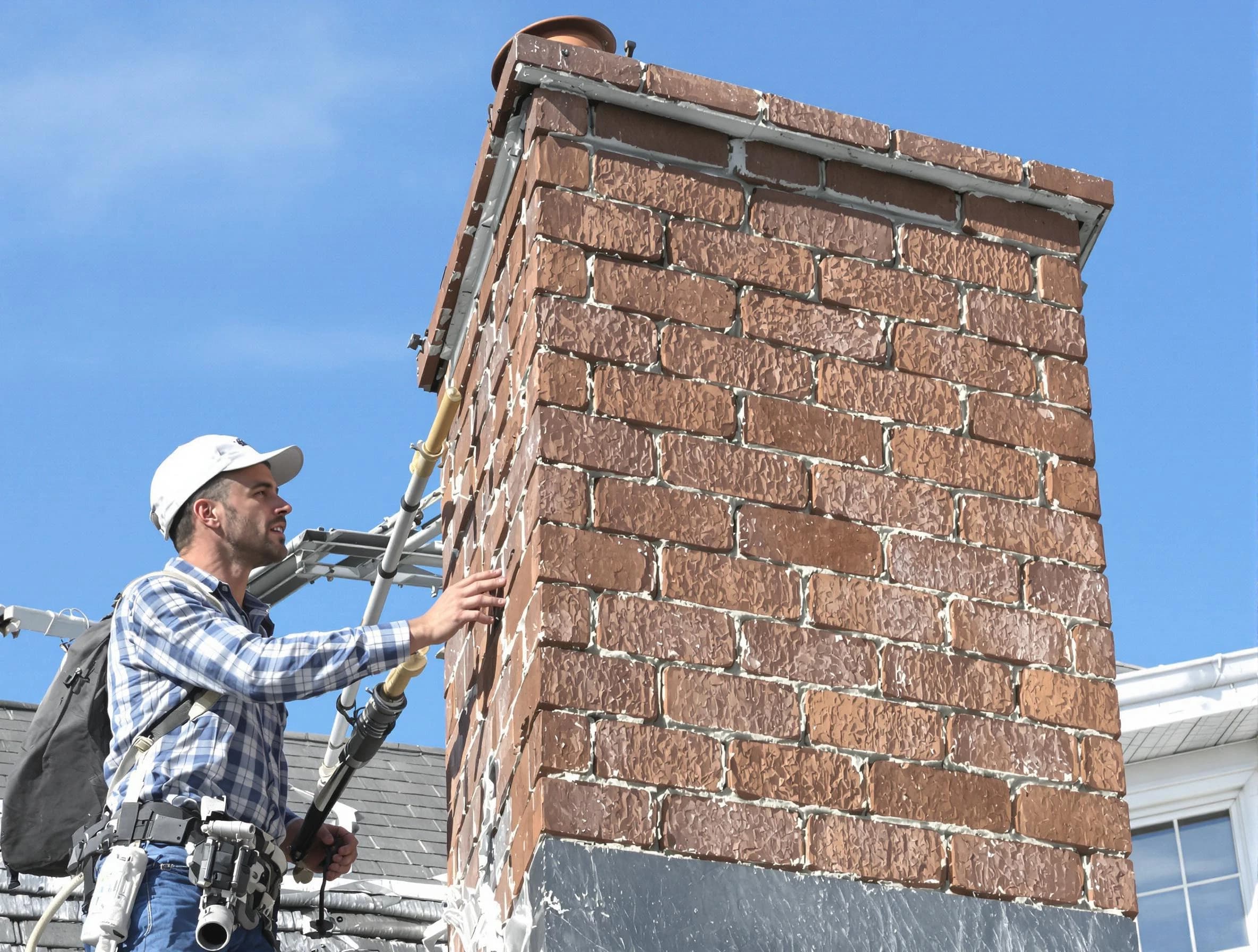 Brickwork for a chimney rebuild by Bensley Chimney Sweep in Bensley, VA