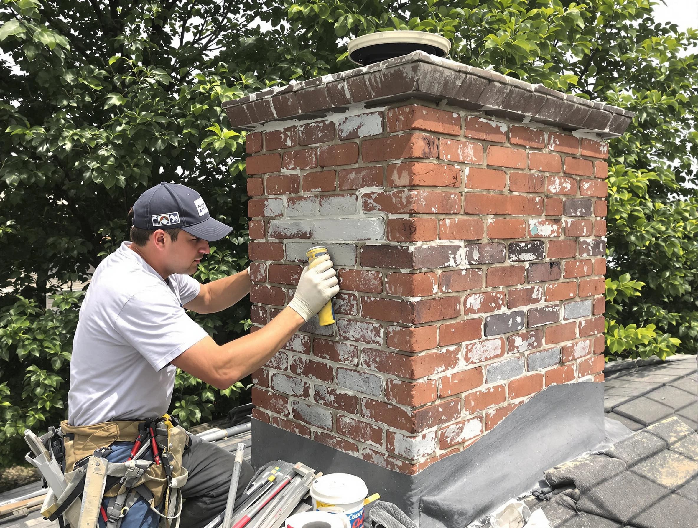 Bensley Chimney Sweep restoring an aging chimney in Bensley, VA