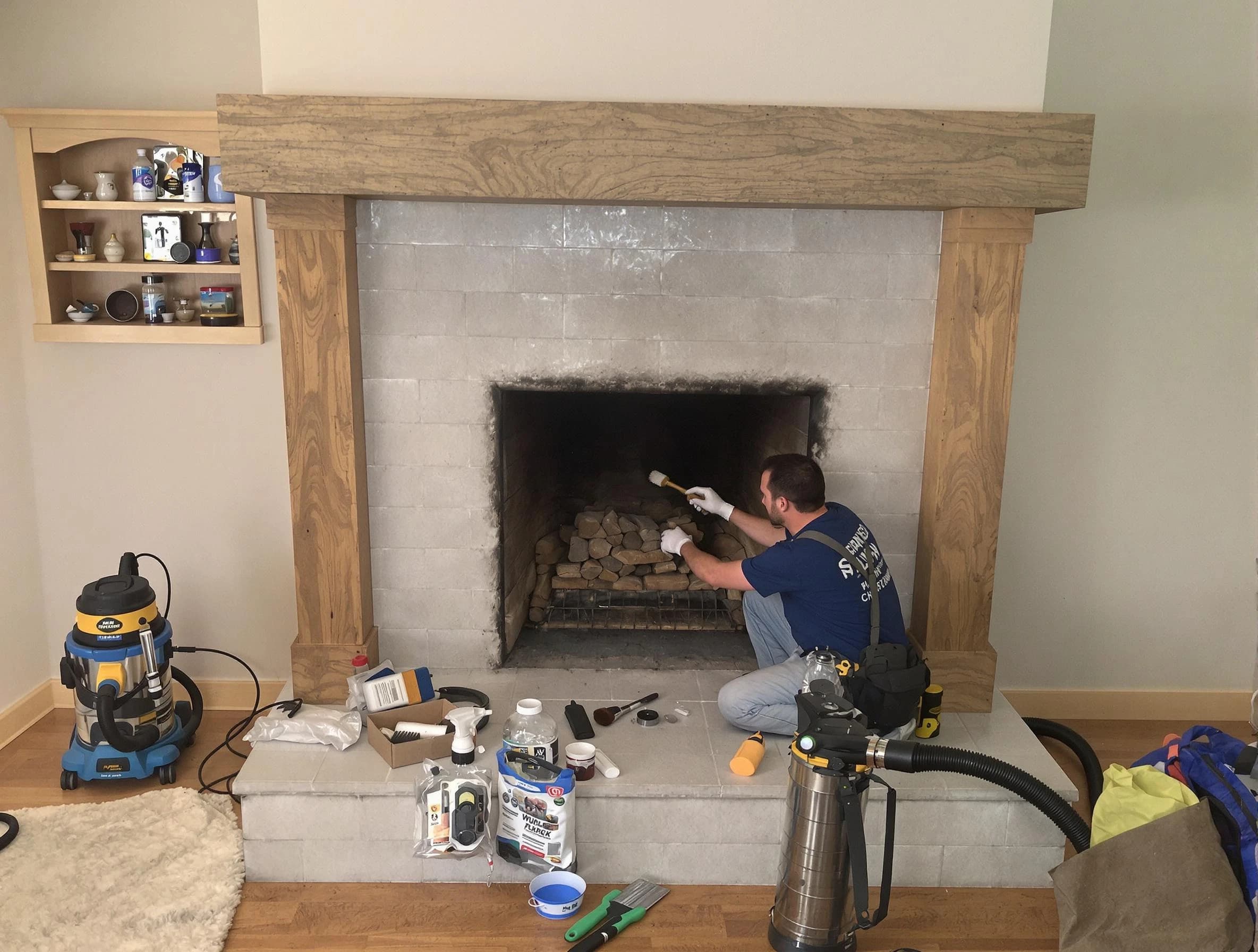 Detailed creosote removal process by Bensley Chimney Sweep in Bensley, VA