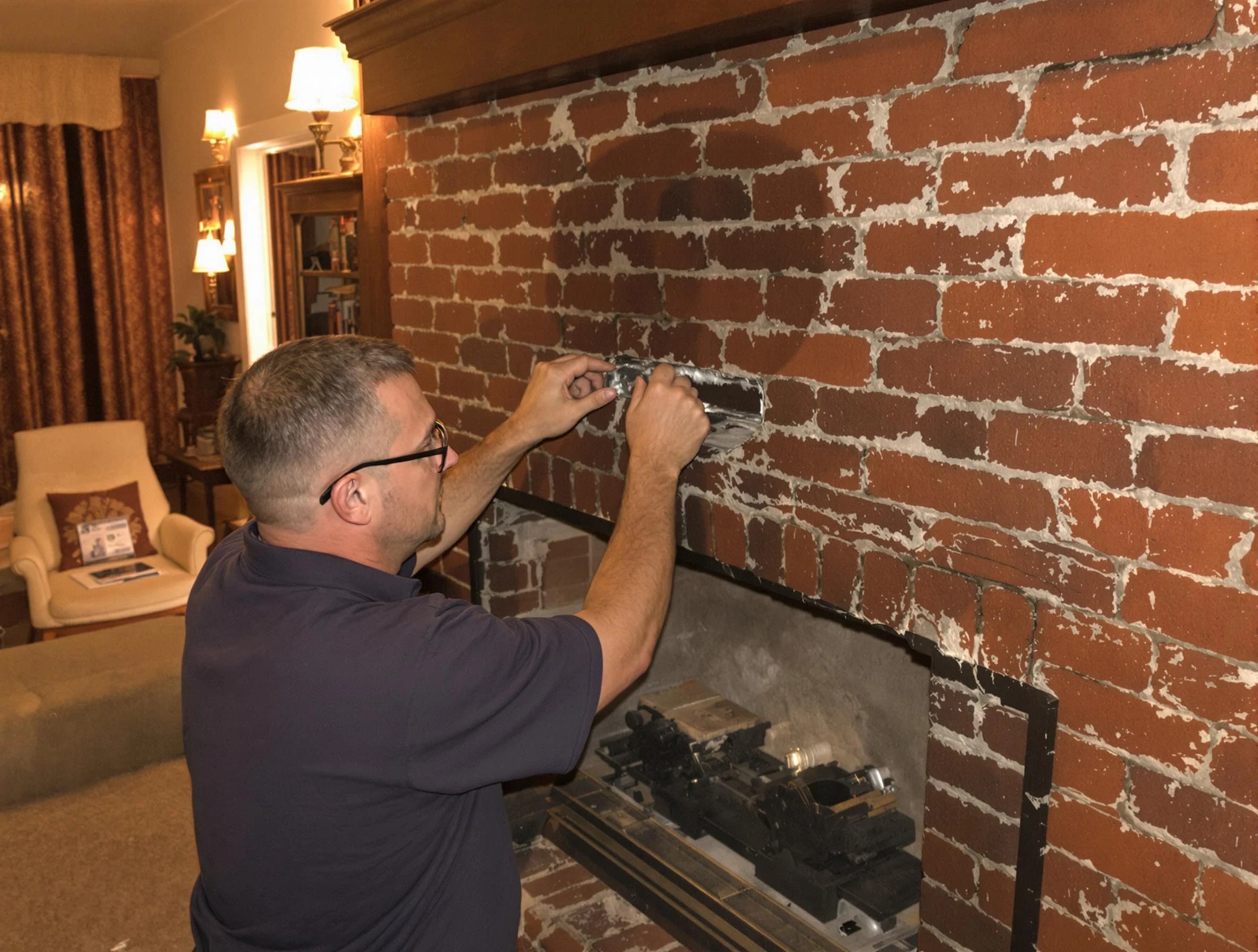 Bensley Chimney Sweep expert fixing a fireplace in Bensley, VA