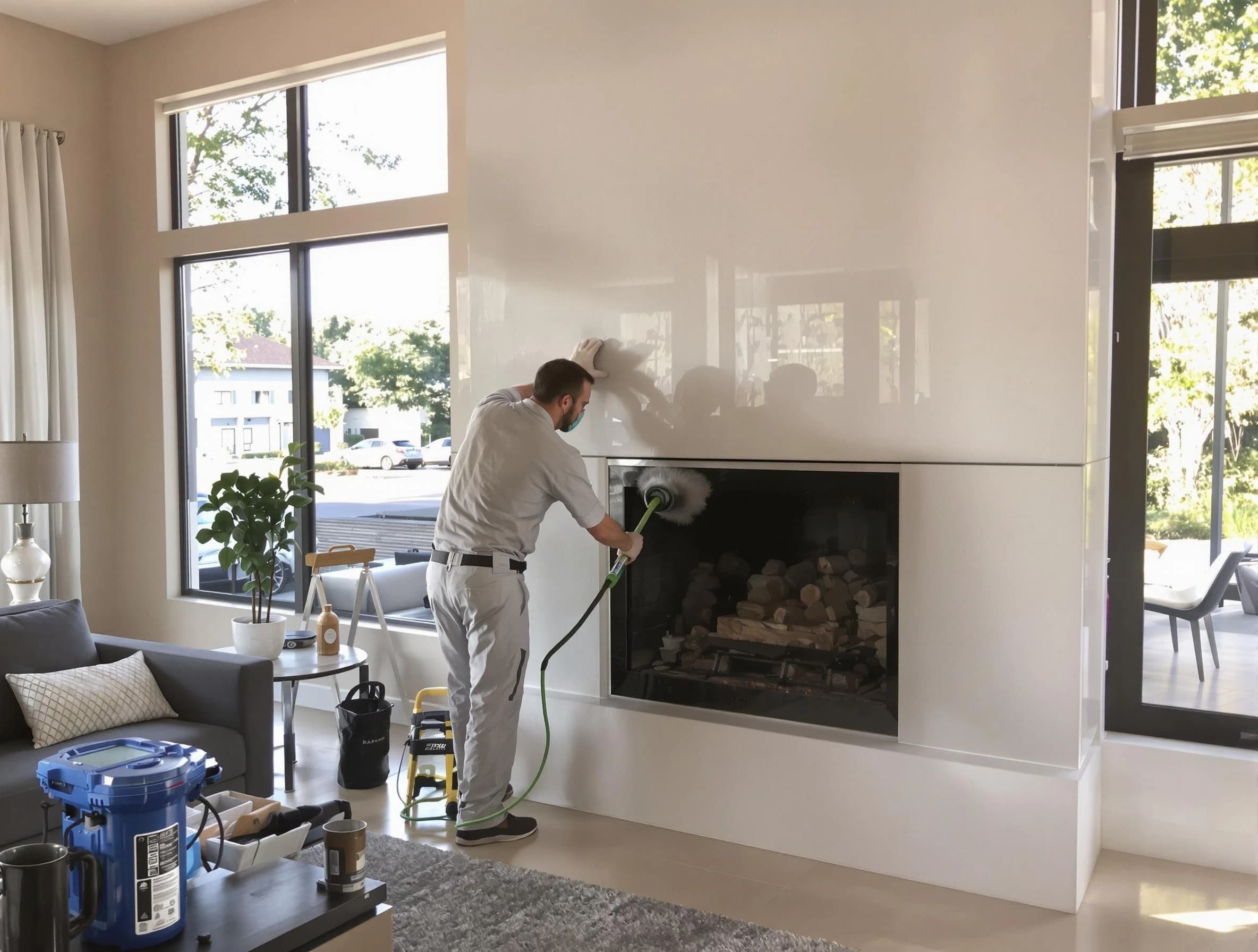 Bensley Chimney Sweep performing thorough soot removal in Bensley, VA