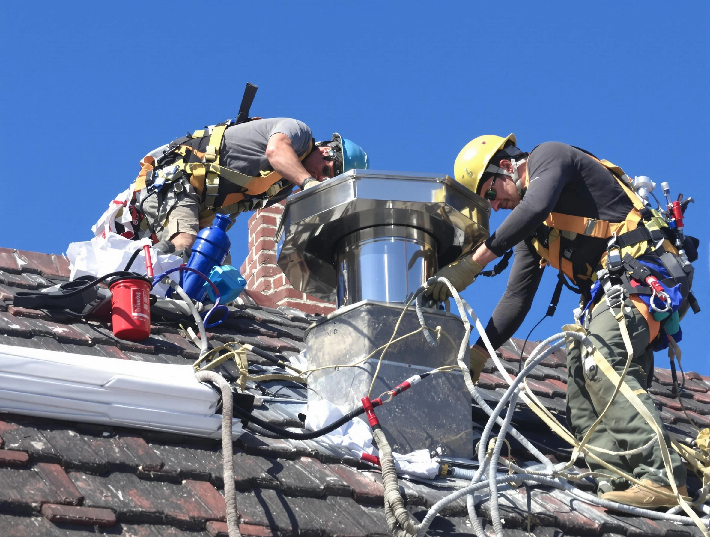 Protective chimney cap installed by Bensley Chimney Sweep in Bensley, VA
